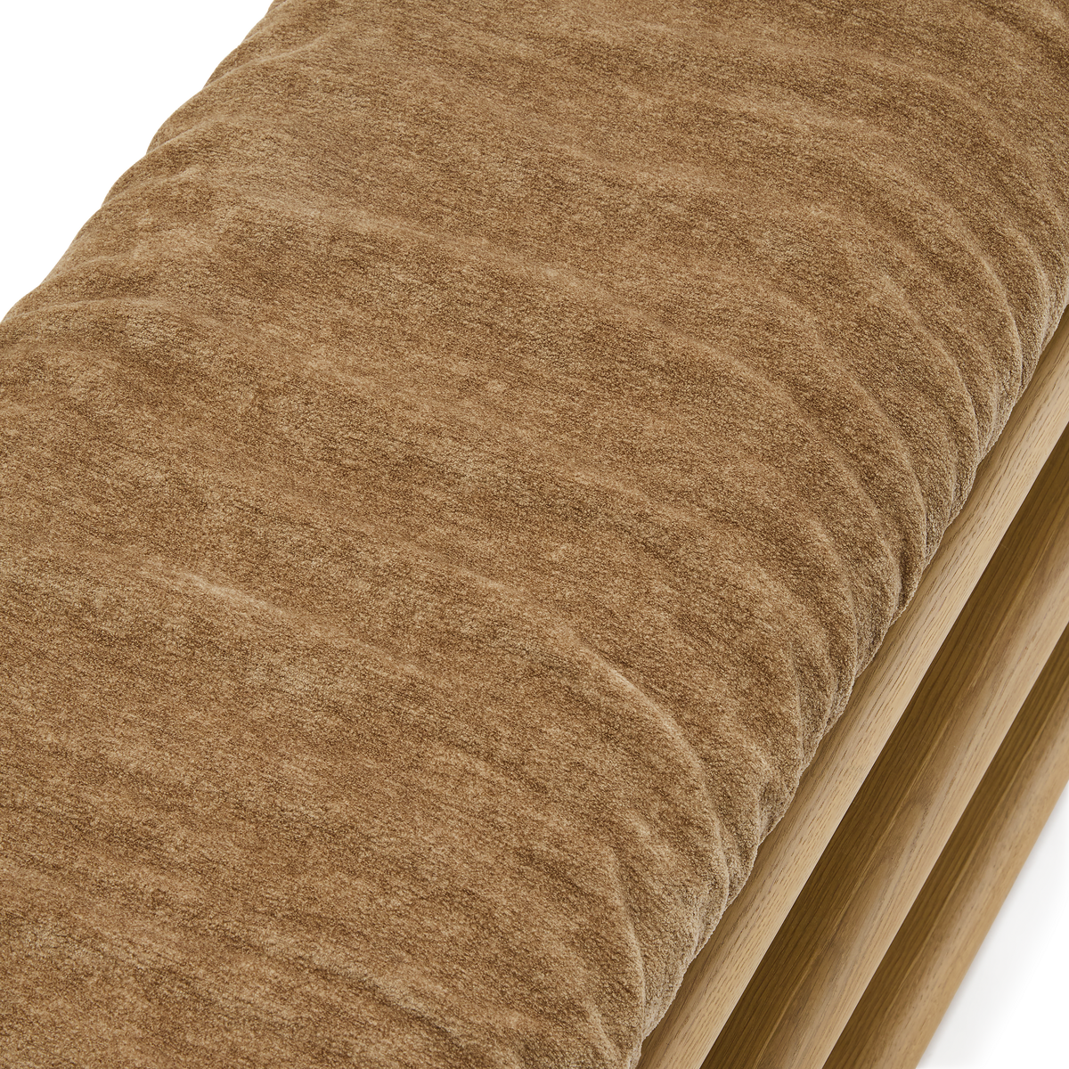 Plinto Bench with cushion - [ Oak & Amalfi Tabacco ]