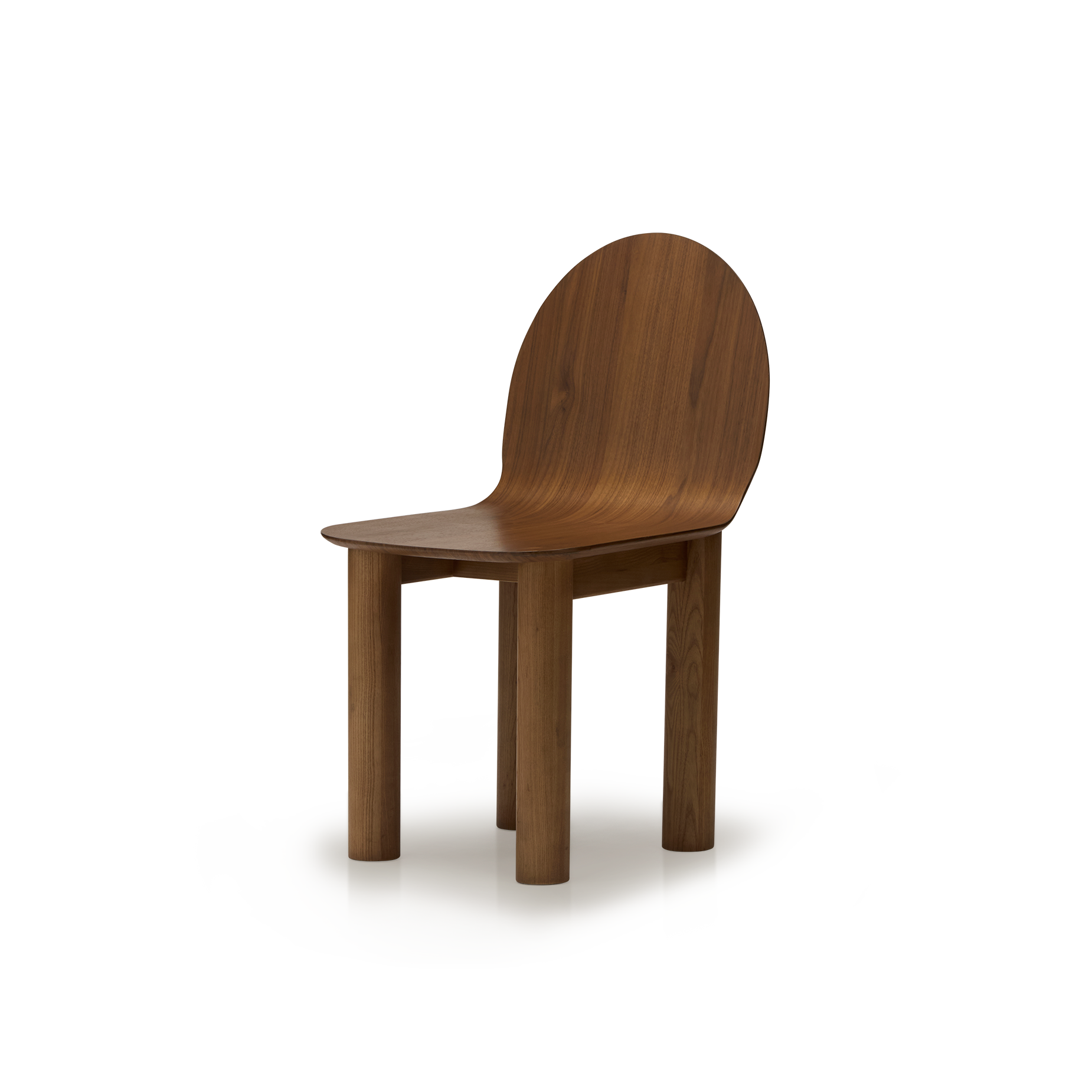 Arch Timber Dining Chair - [ Walnut ]
