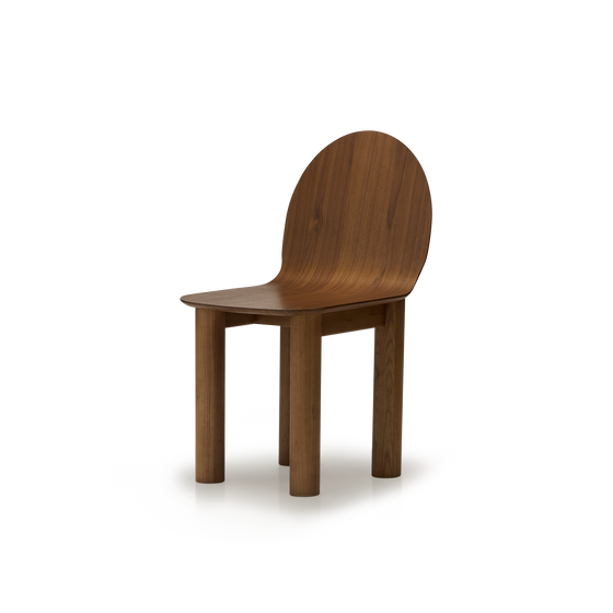Arch Timber Dining Chair - [ Walnut ]