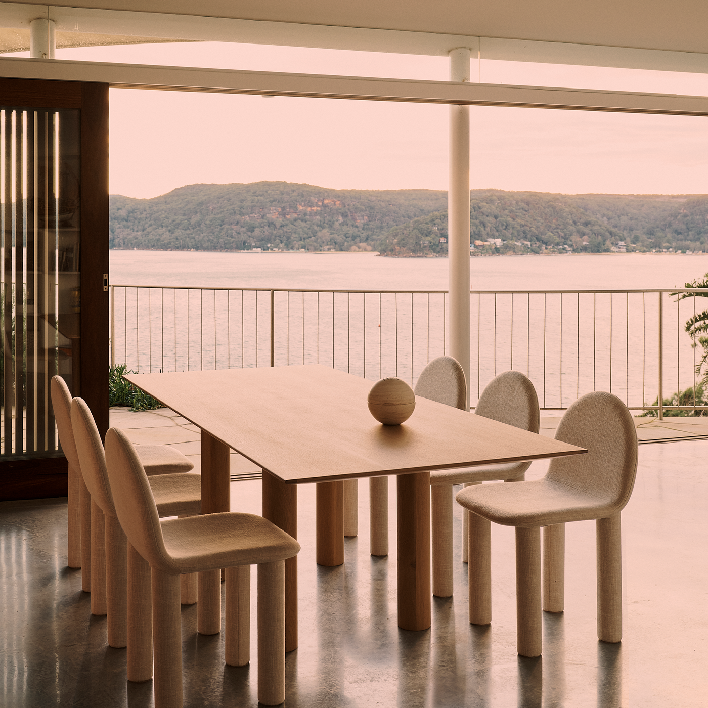 ELLISON STUDIOS. Arch Dining Chair in Byron Oyster