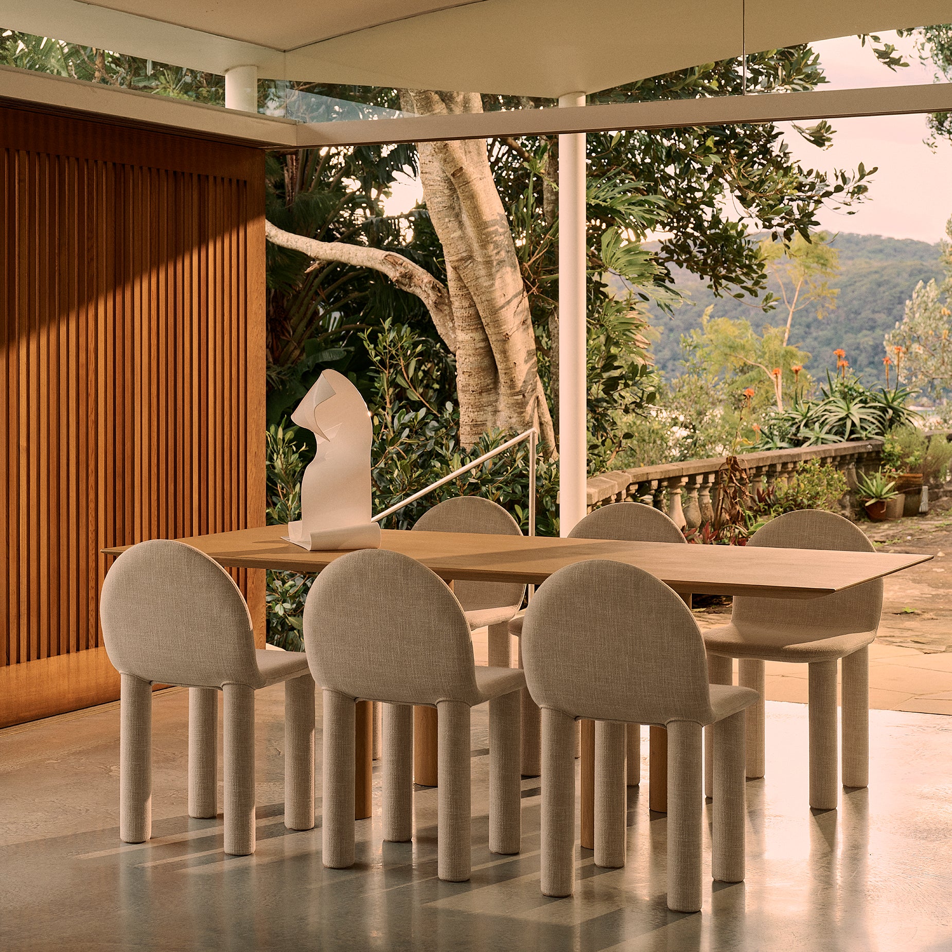 ELLISON STUDIOS. Arch Dining Chair in Byron Oyster