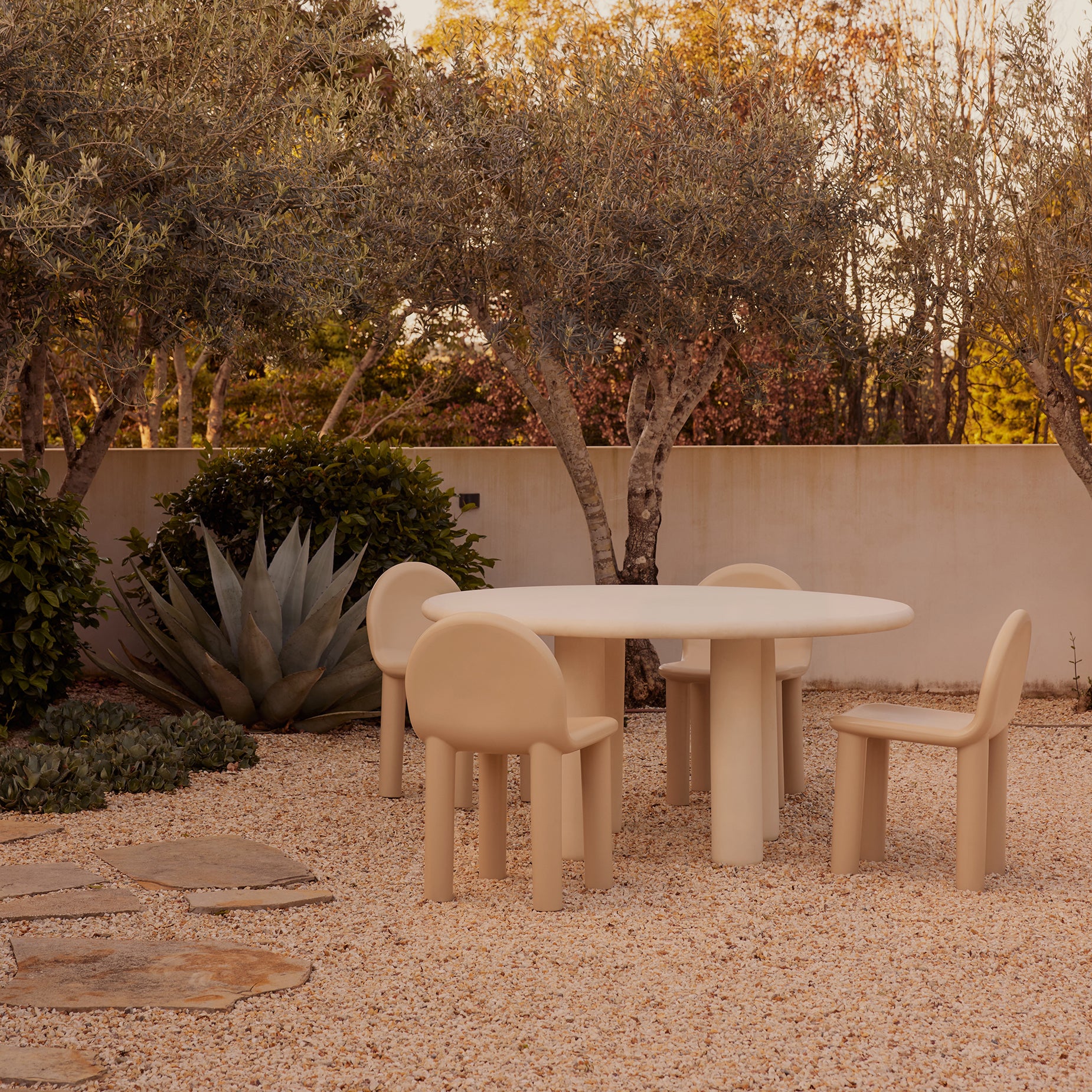 ELLISON STUDIOS. Arch Dining Chair in Pebble.