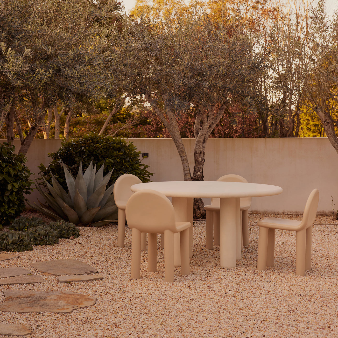 ELLISON STUDIOS. Arch Dining Chair in Pebble.