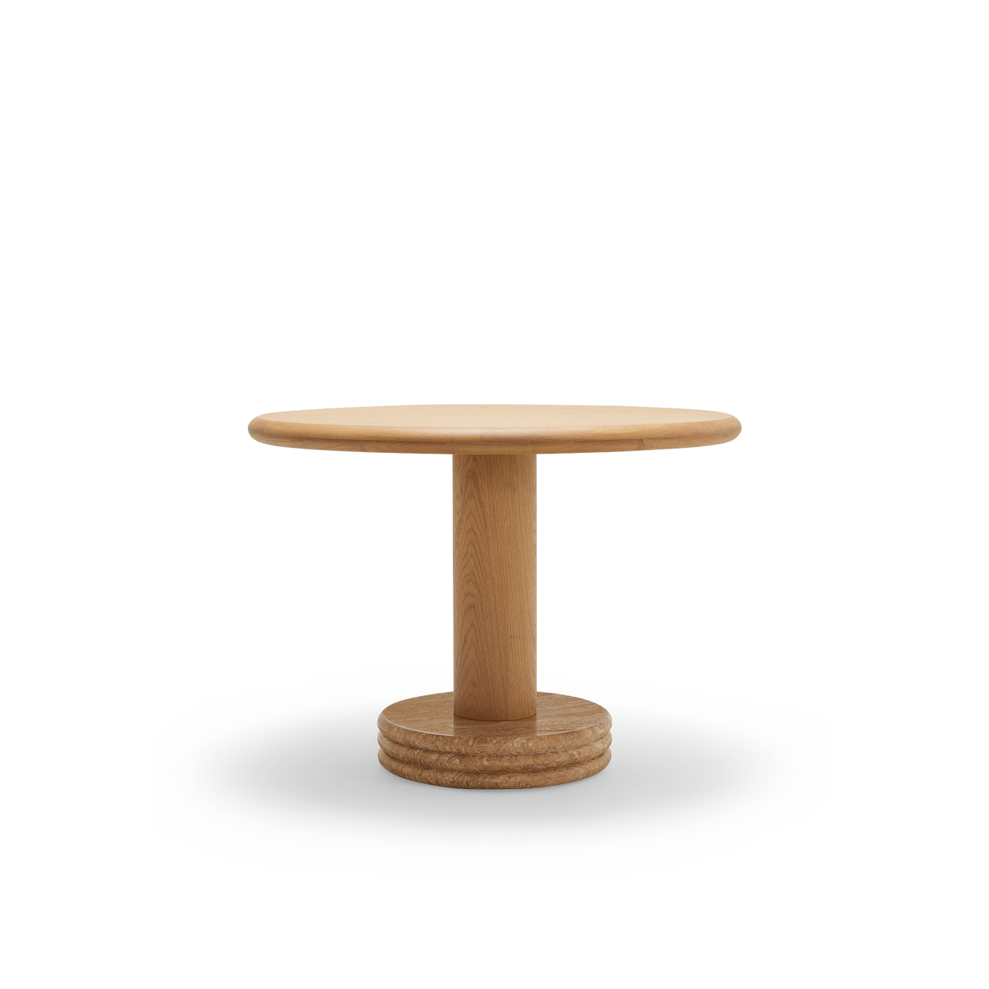 Bistro 105 Dining Table - [ Oak & Travertine ]