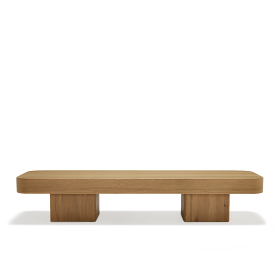 Block Rectangle Coffee Table - [ Oak ]