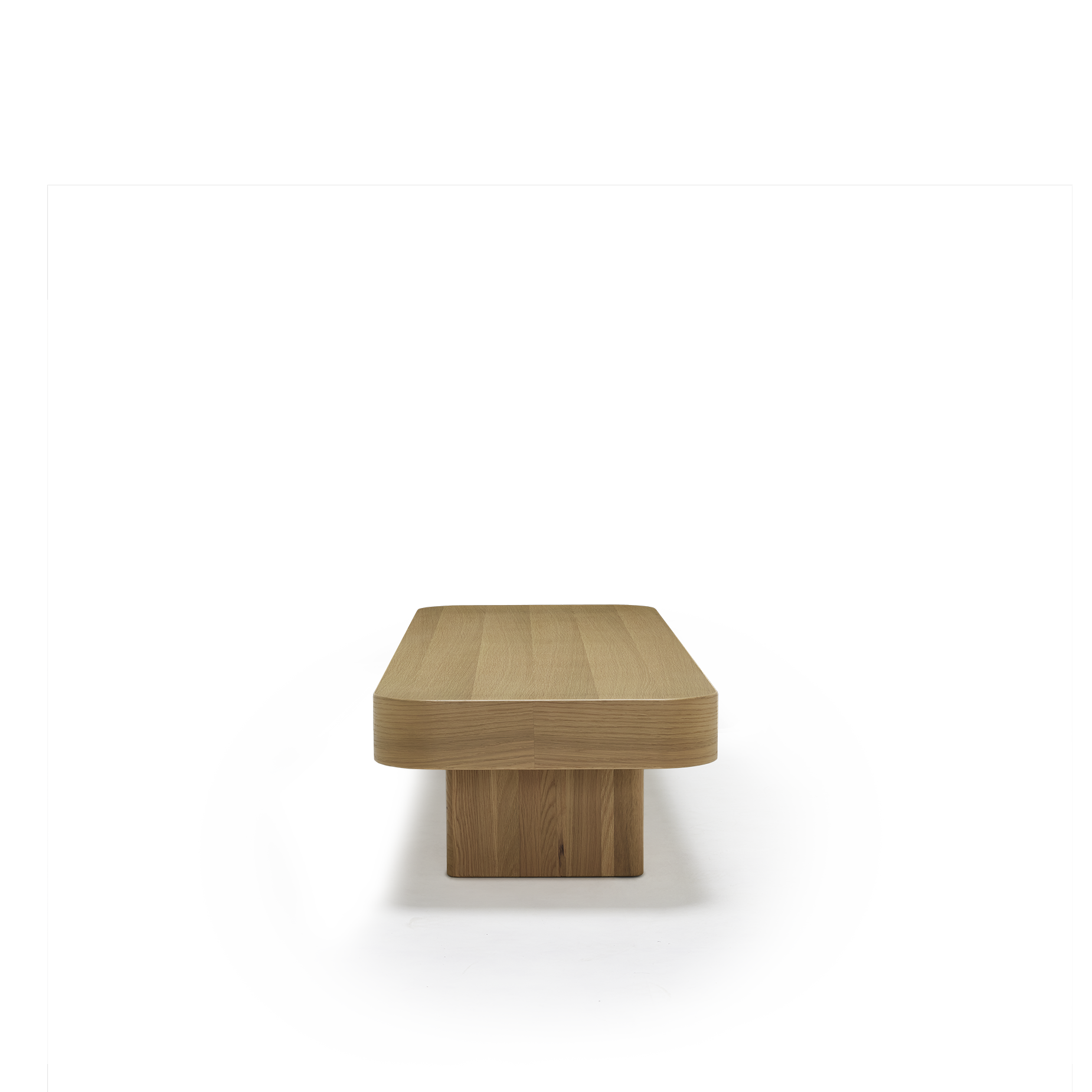 Block Rectangle Coffee Table - [ Oak ]