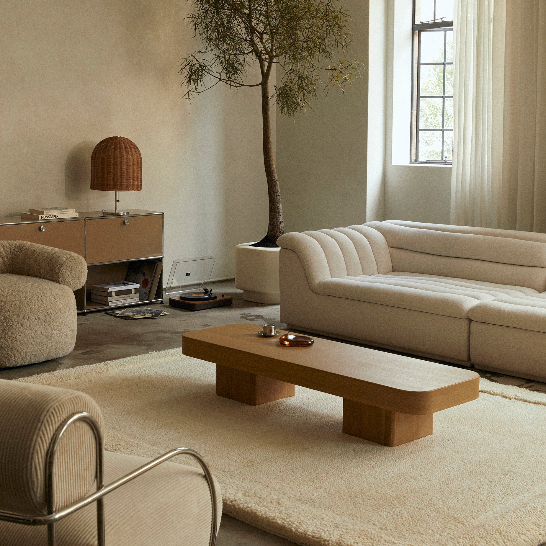 Block Rectangle Coffee Table - Oak | ELLISON STUDIOS.