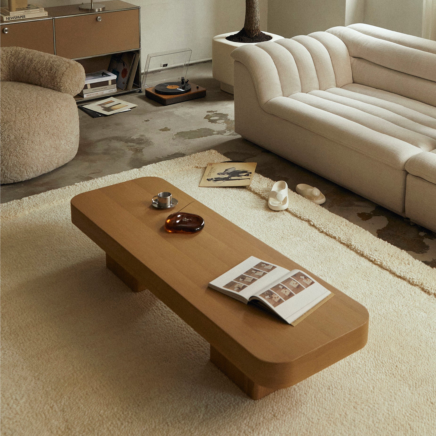 Block Rectangle Coffee Table - Oak | ELLISON STUDIOS.