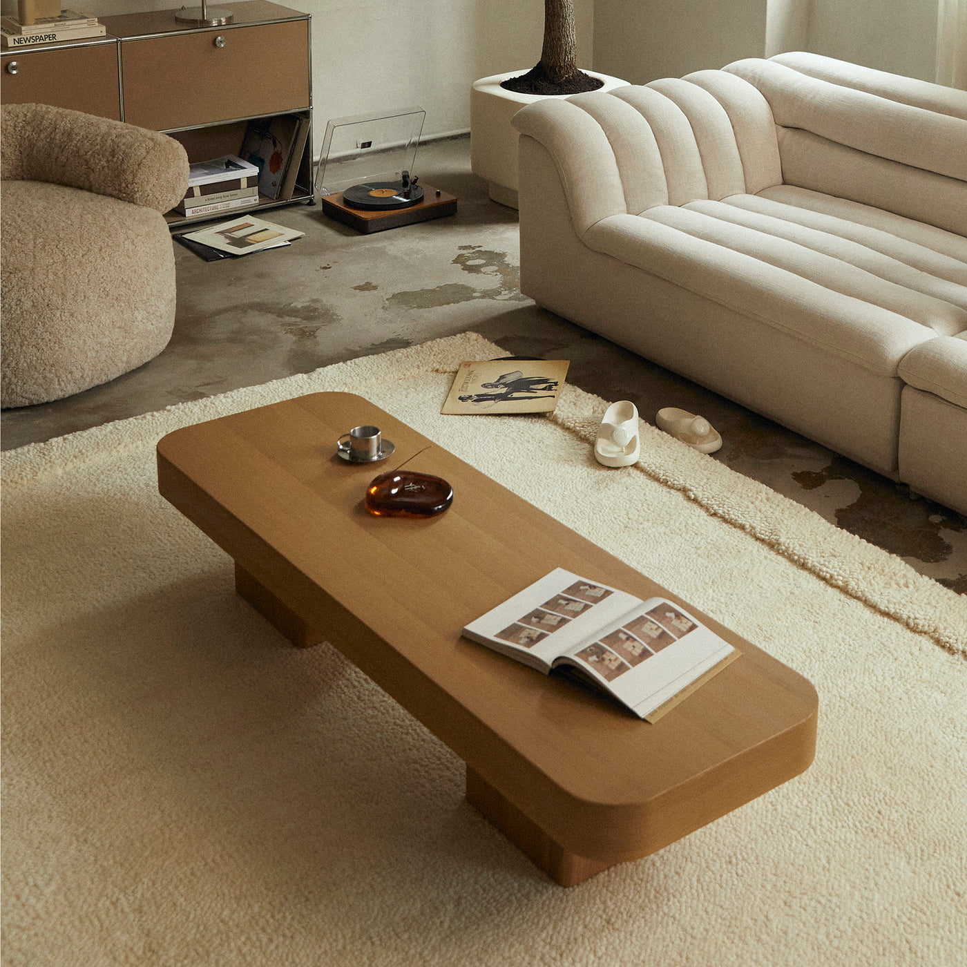 Block Rectangle Coffee Table - Oak | ELLISON STUDIOS.