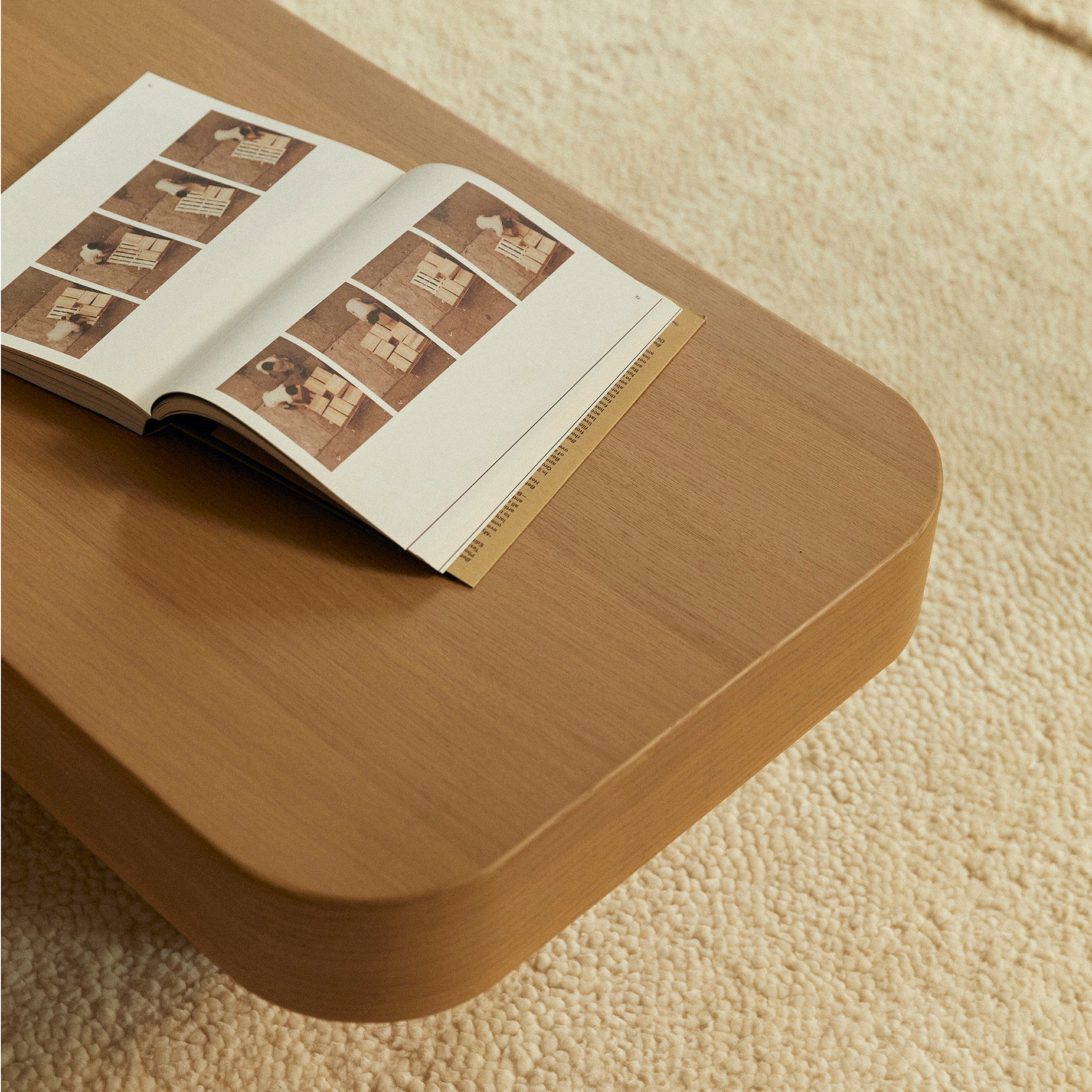 Block Rectangle Coffee Table - [ Oak ]