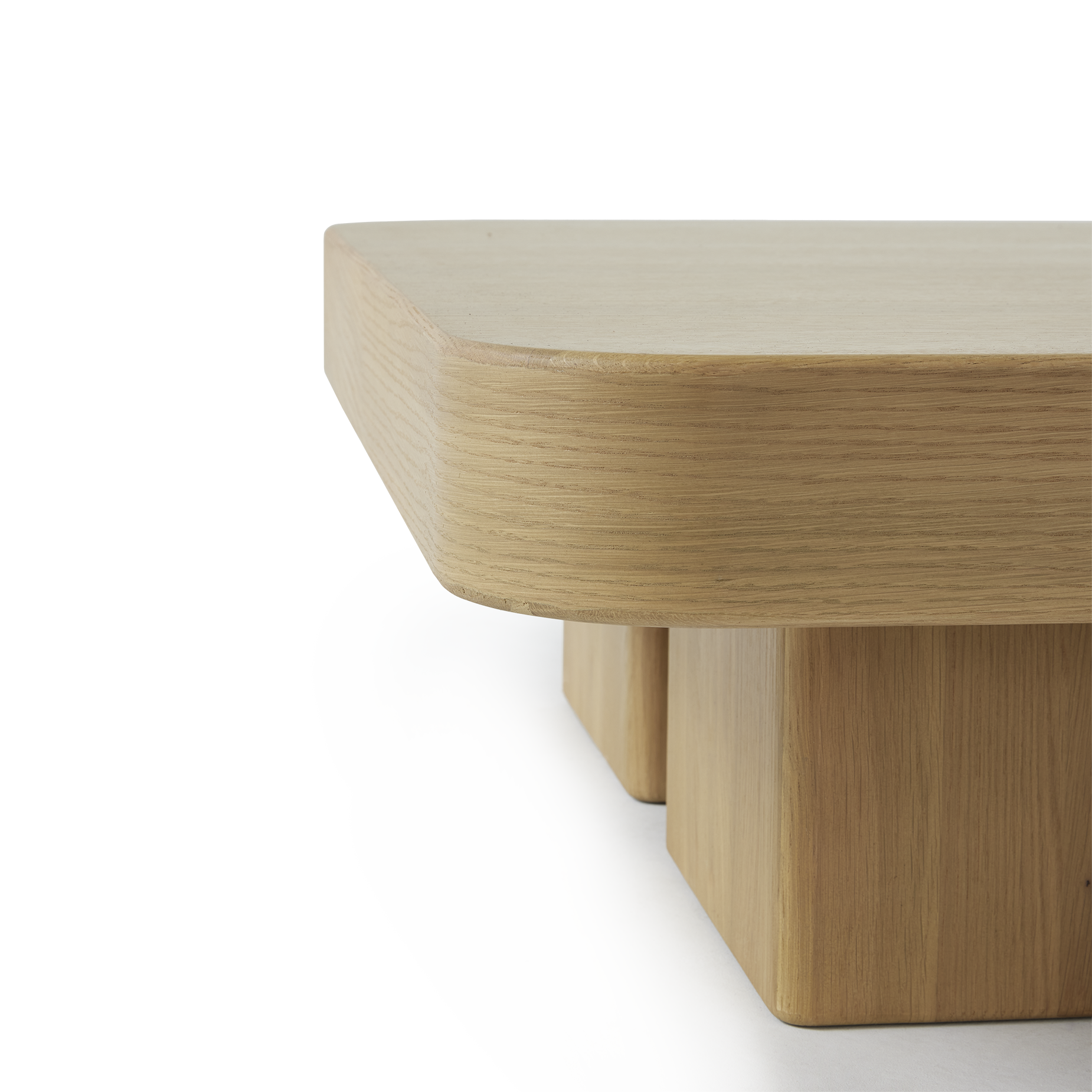 Block Square Coffee Table - [ Oak ]