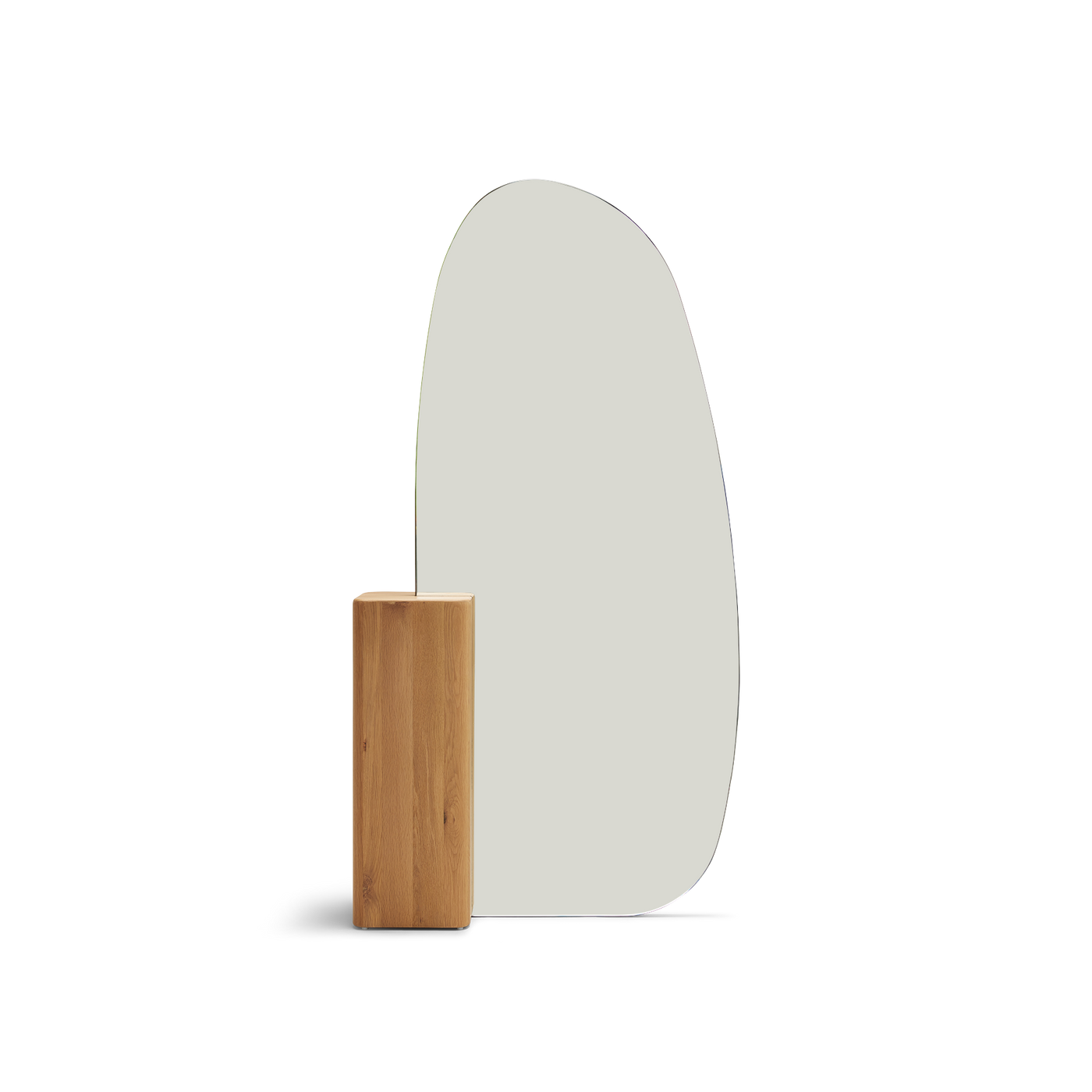 Block Floor Mirror - [ Oak ]