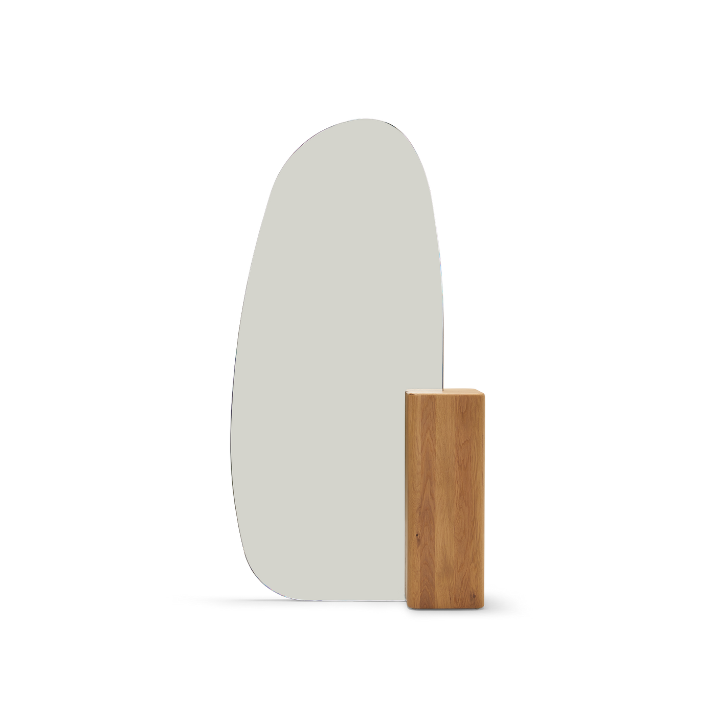 Block Floor Mirror - [ Oak ]
