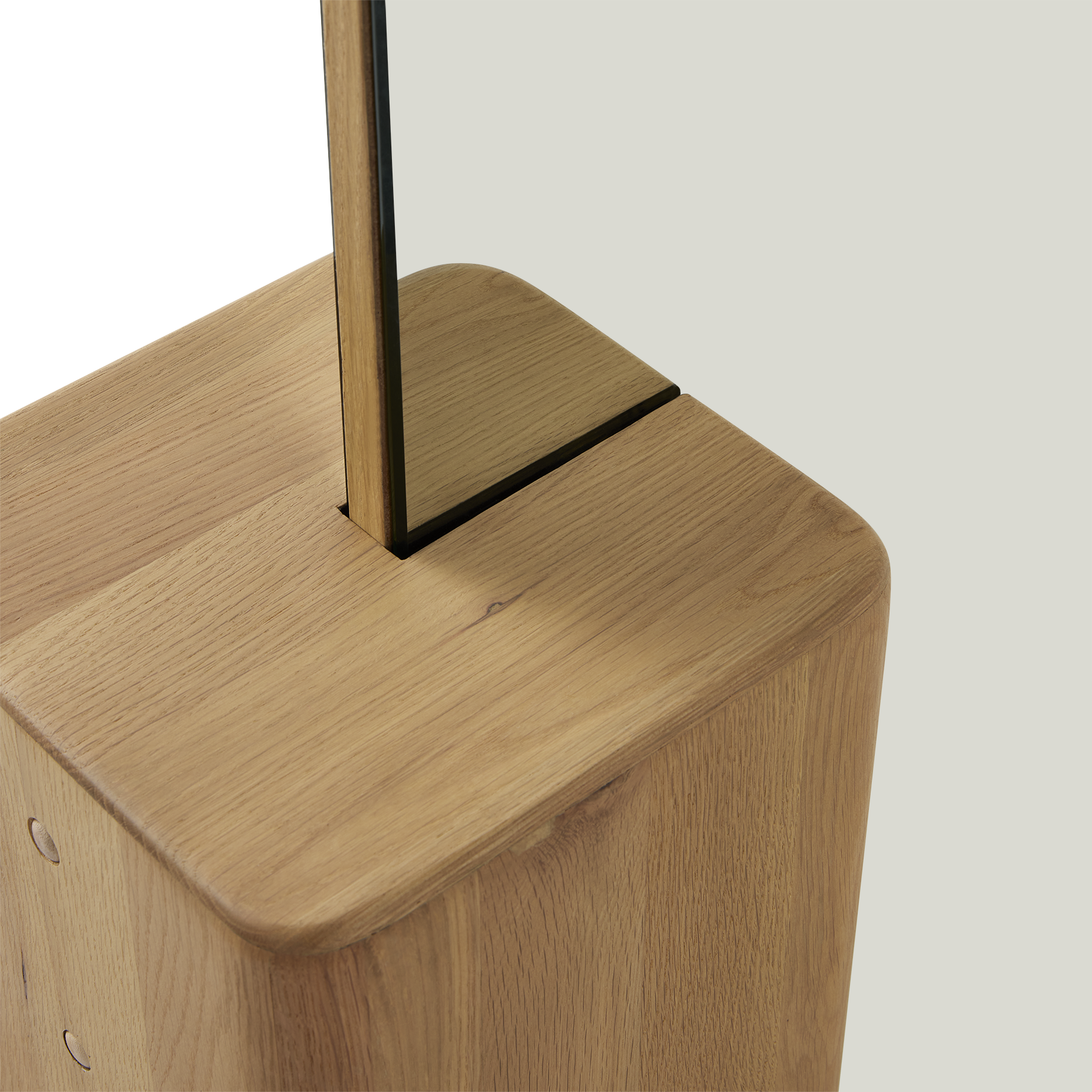 Block Floor Mirror - [ Oak ]