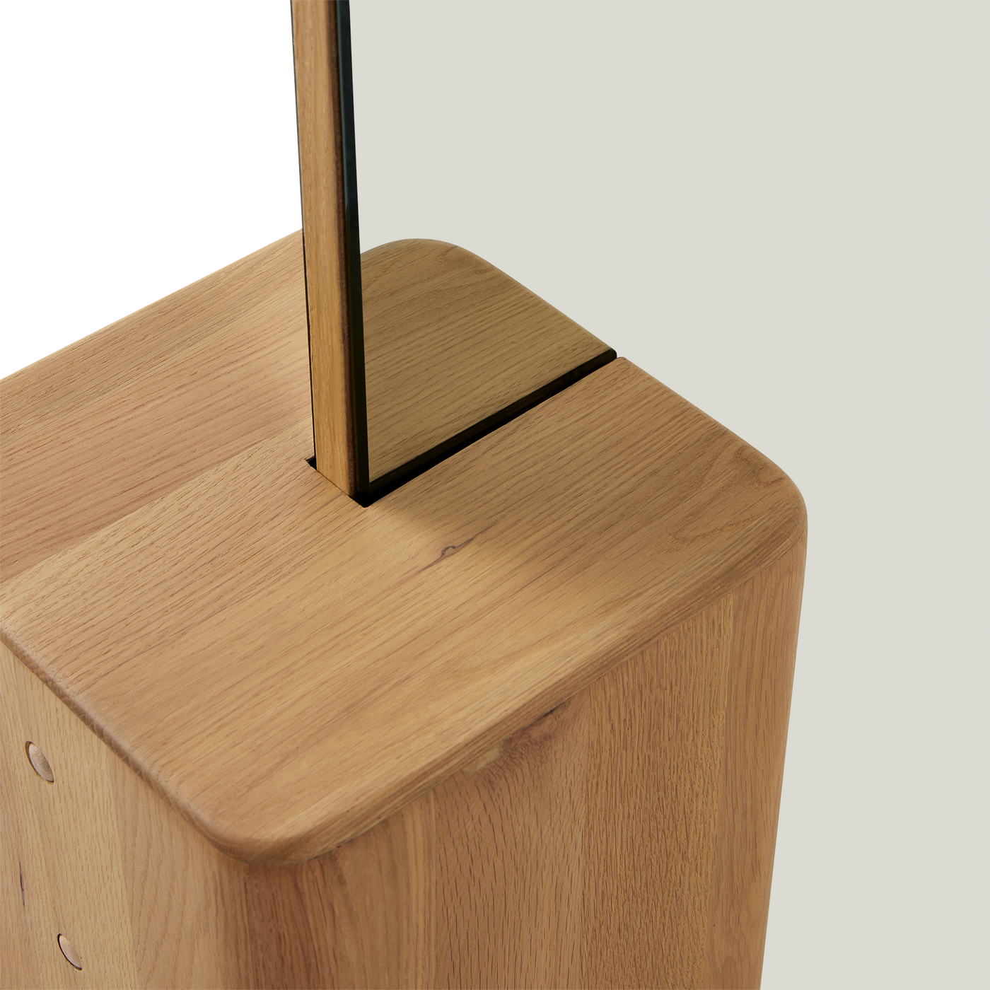 Block Floor Mirror - [ Oak ]