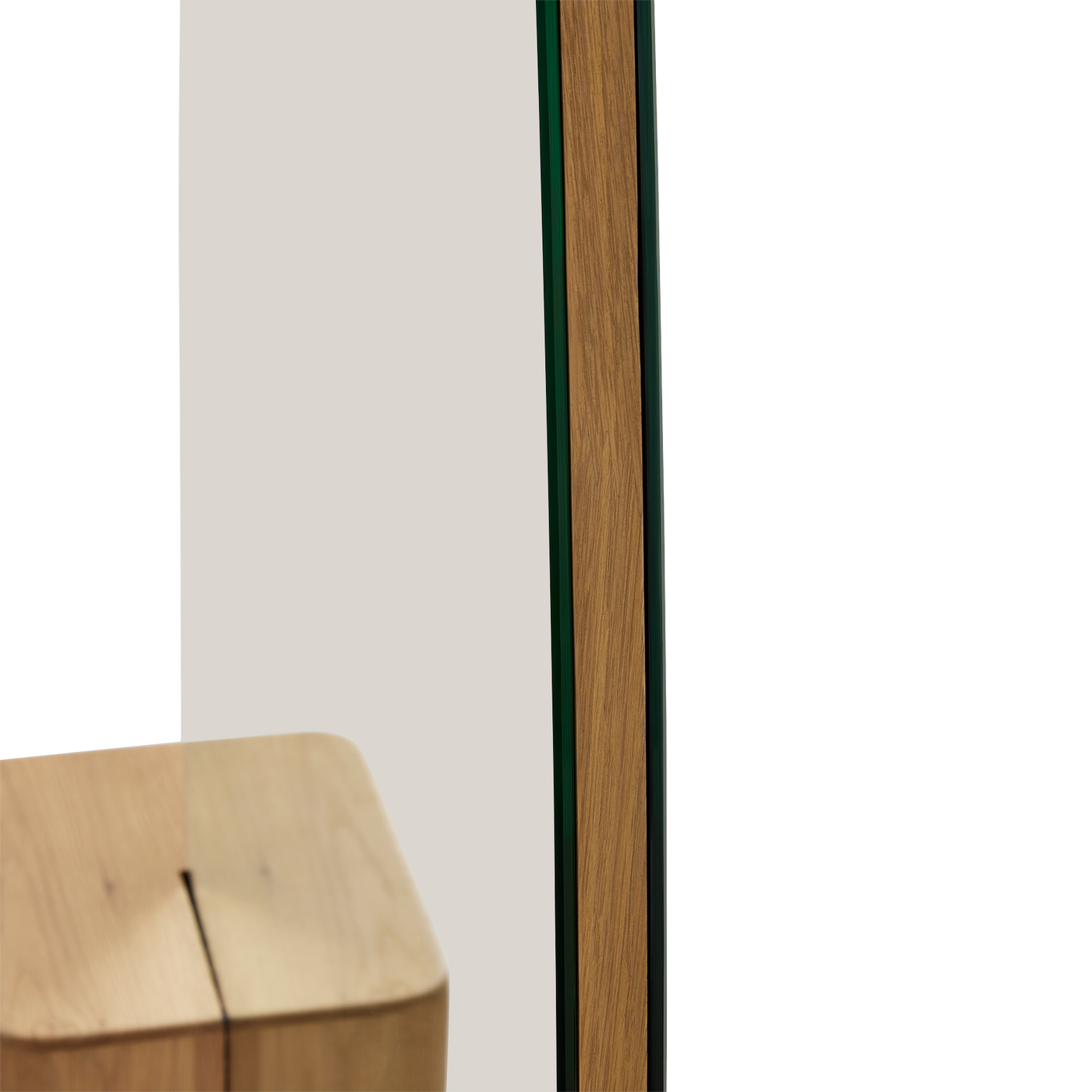 Block Floor Mirror - [ Oak ]