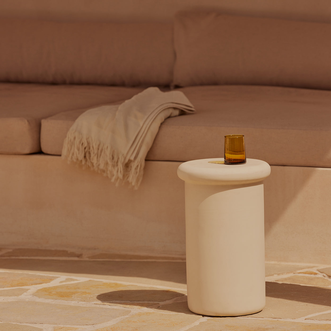 Earth Outdoor Cocktail Table - [ Concrete Husk ]