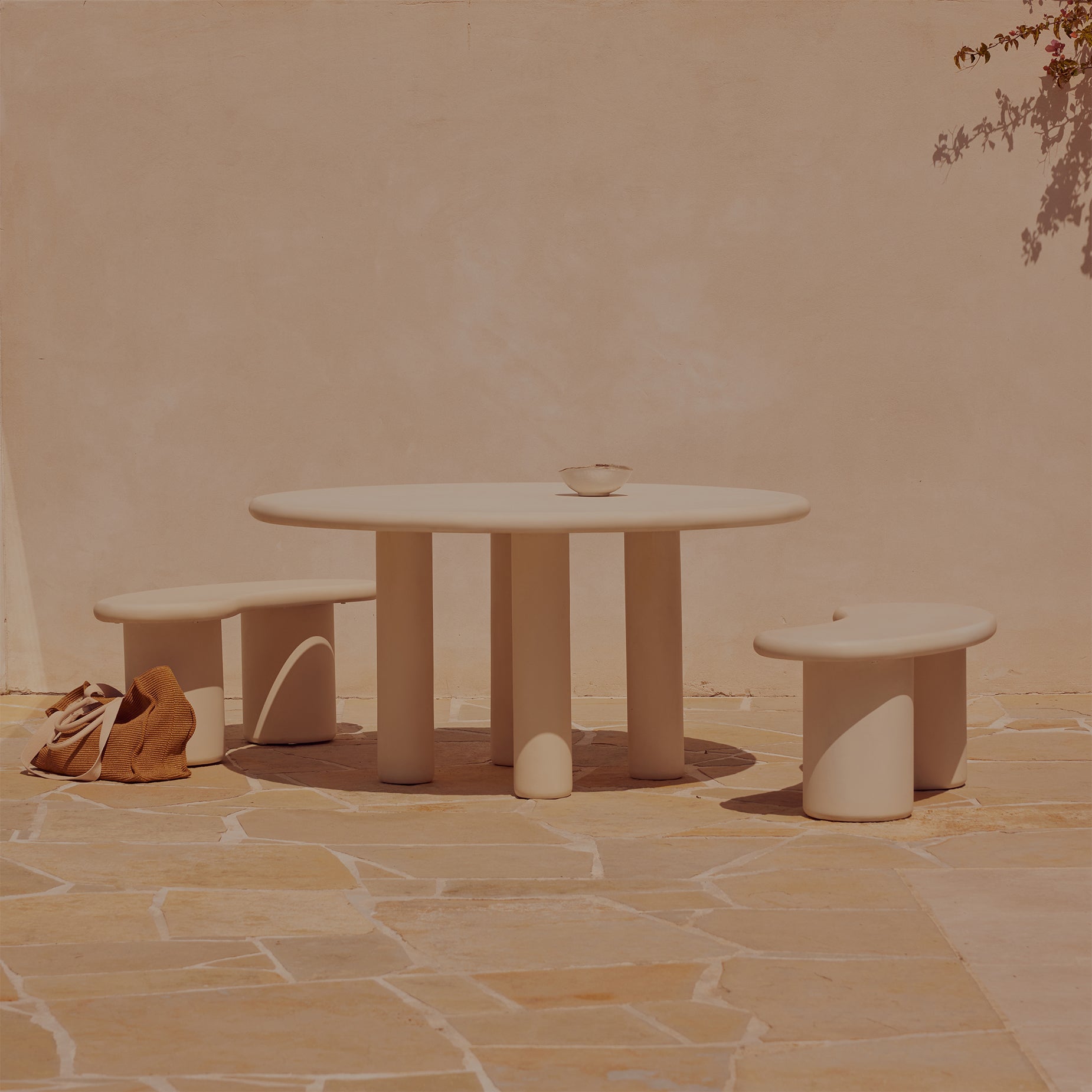 Earth Outdoor Bench - [ Concrete Husk ]