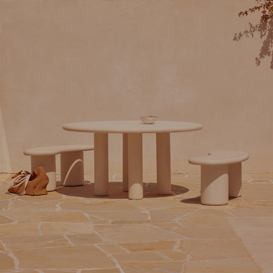 Earth Outdoor Bench - [ Concrete Husk ]