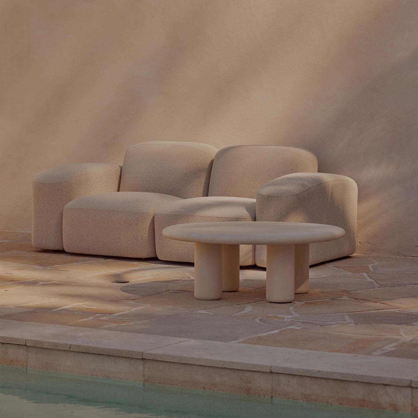 Earth Outdoor Coffee Table - [ Concrete Husk ]