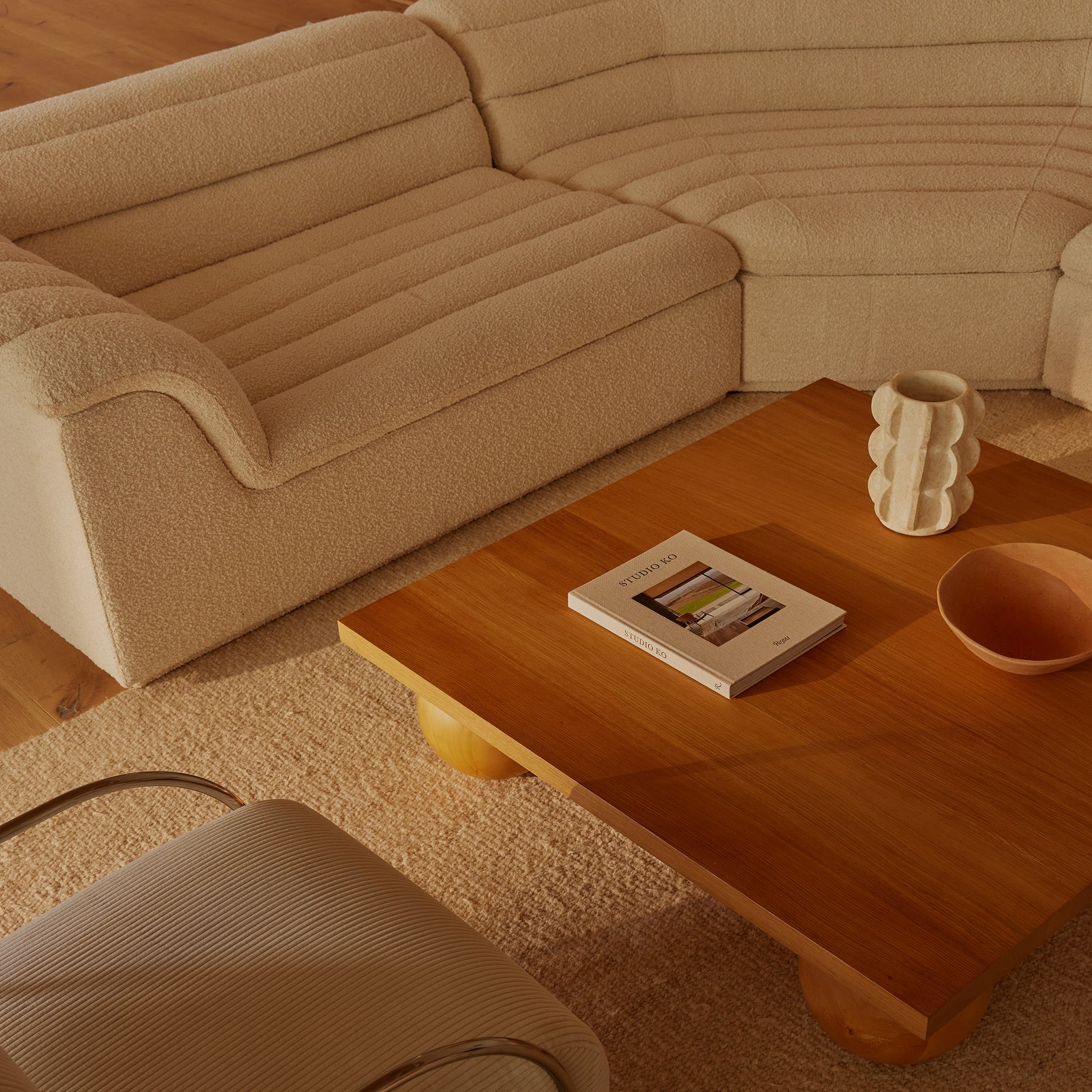 Float 3 Piece Modular Sofa - [ Bronte La Creme ]