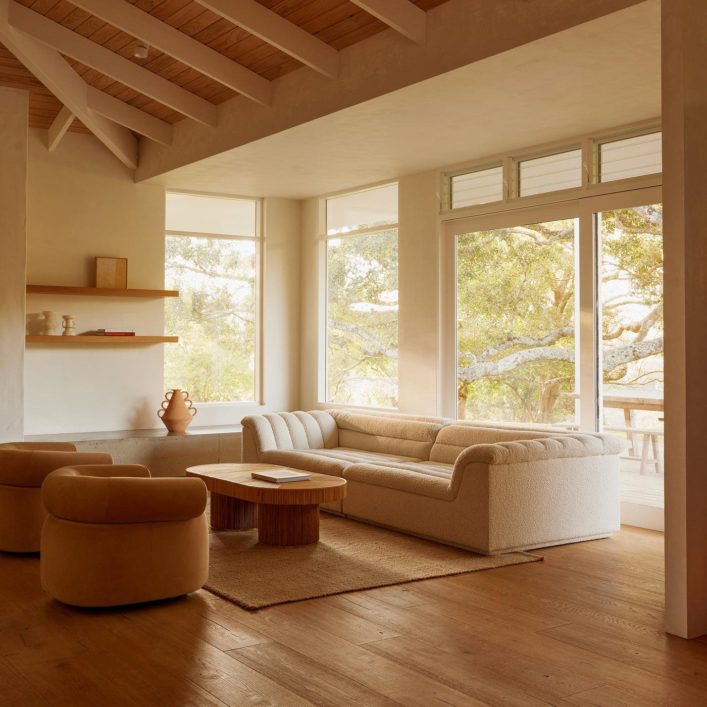 Float 4 Seat Sofa - [ Bronte La Creme ]