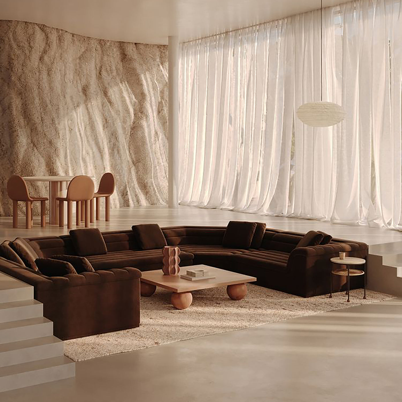 Float U Shape Modular Sofa - [ Avalon Piccolo ]