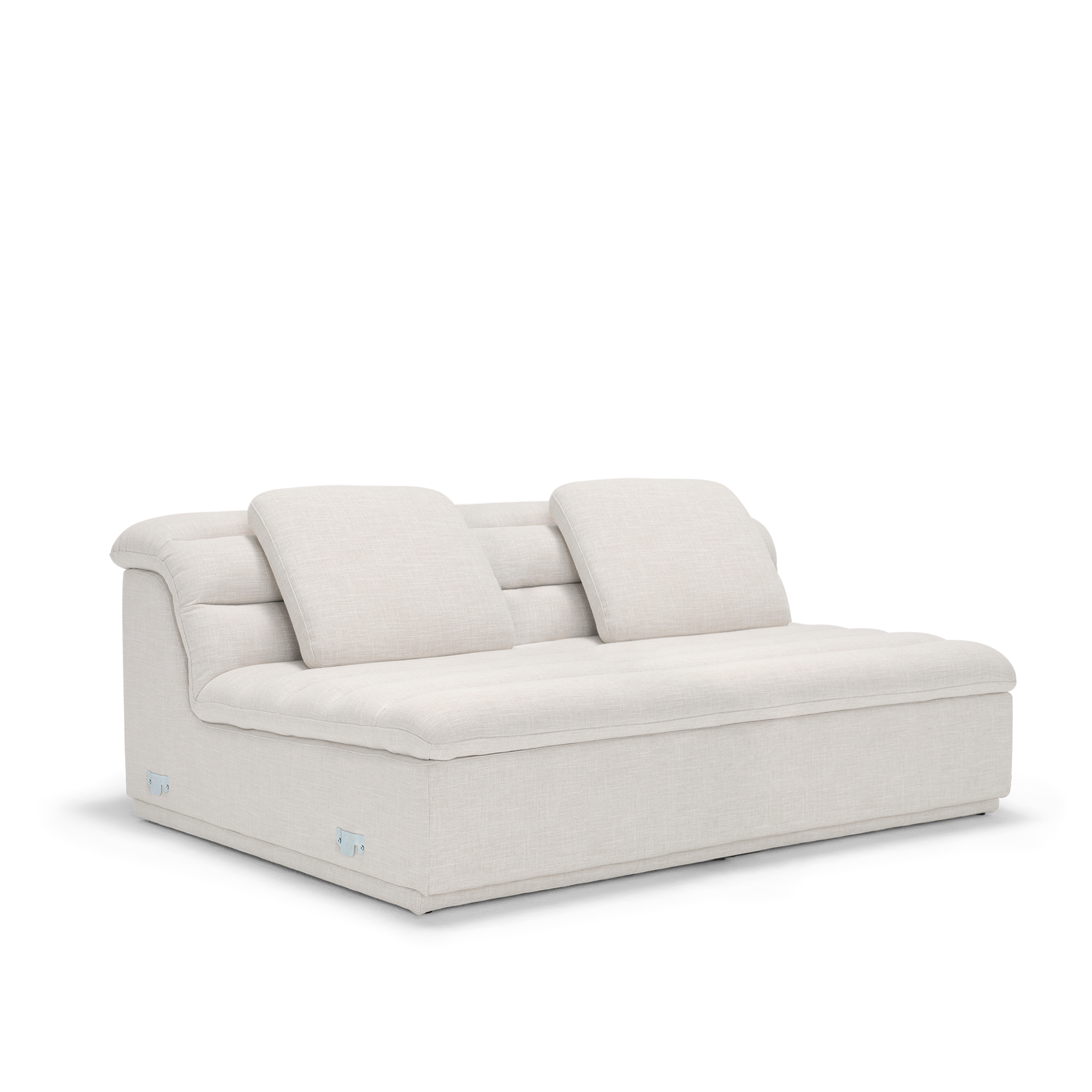 Float 3 Seat Armless Modular Piece - [ Byron Oyster ]