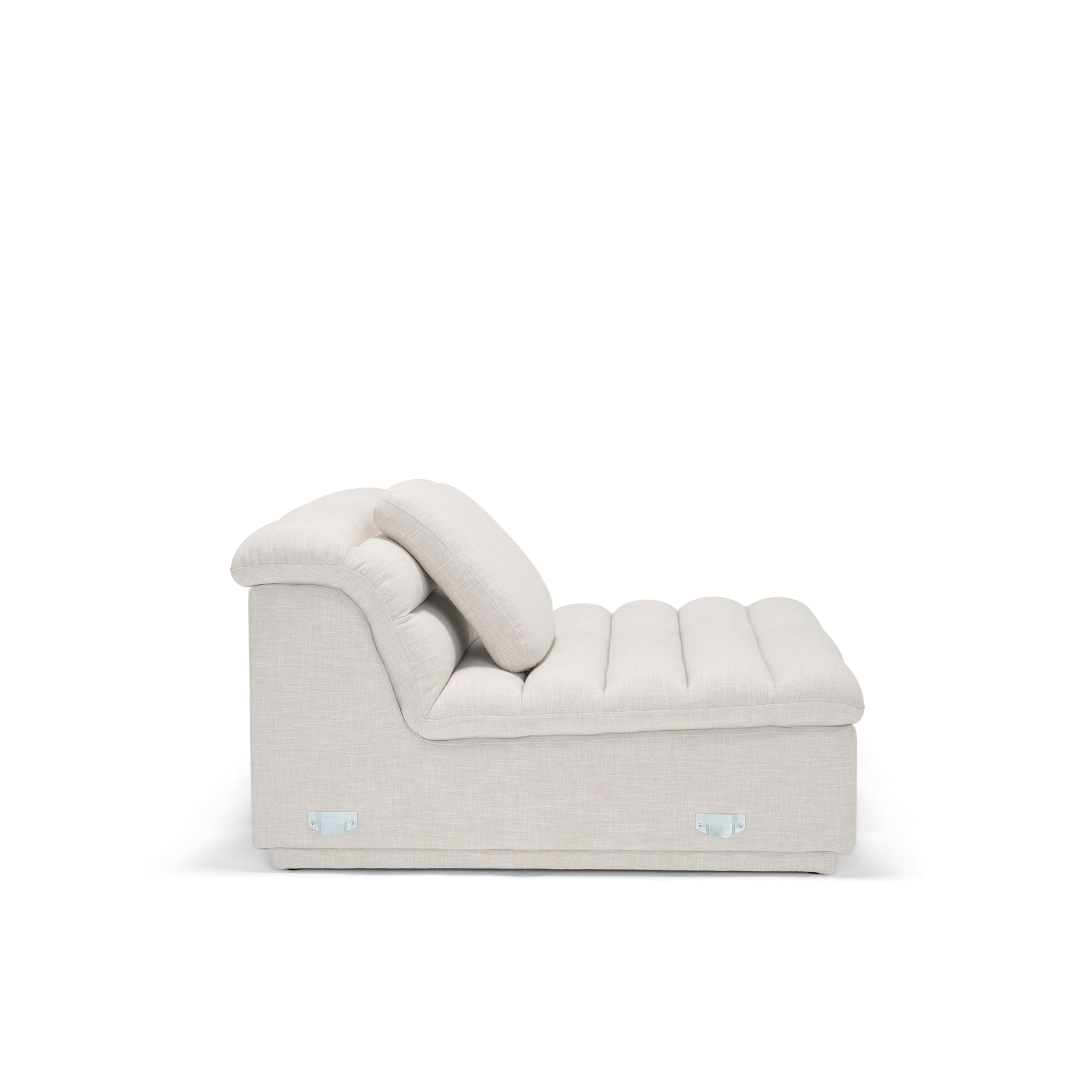 Float 3 Seat Armless Modular Piece - [ Byron Oyster ]