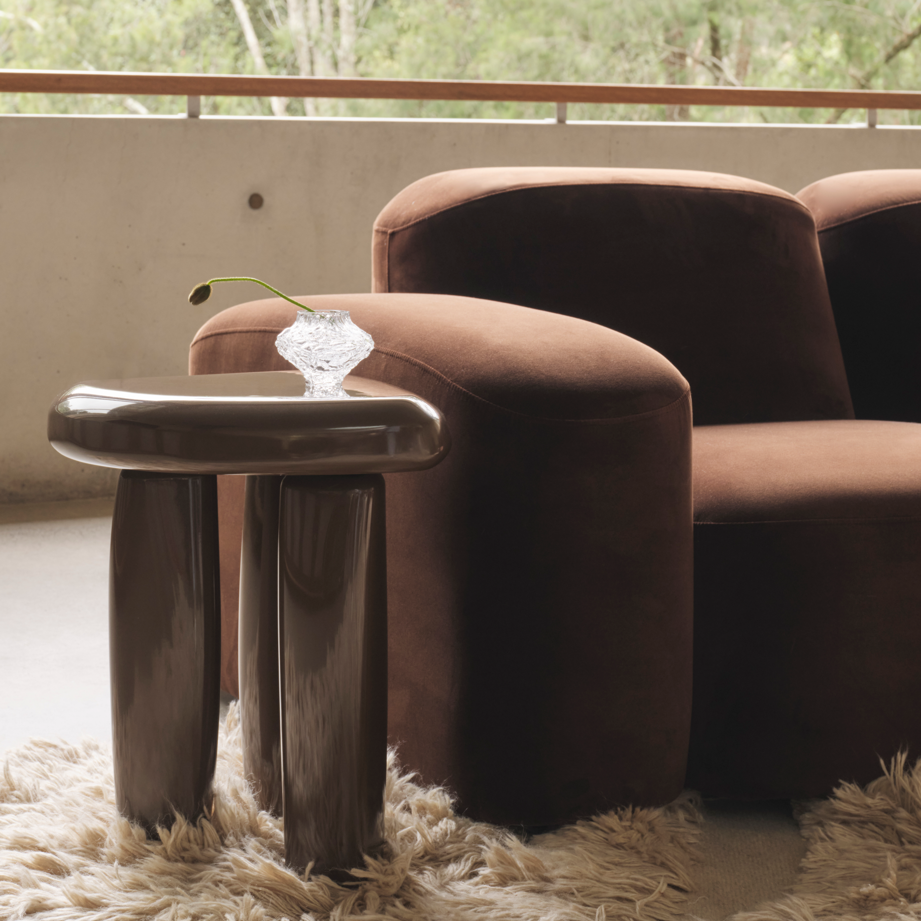 Isola Side Table - [ Chocolate ]