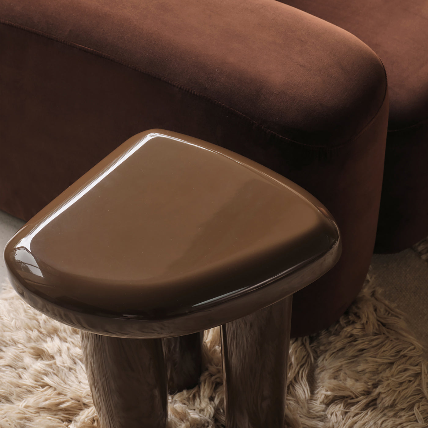 Isola Side Table - [ Chocolate ]
