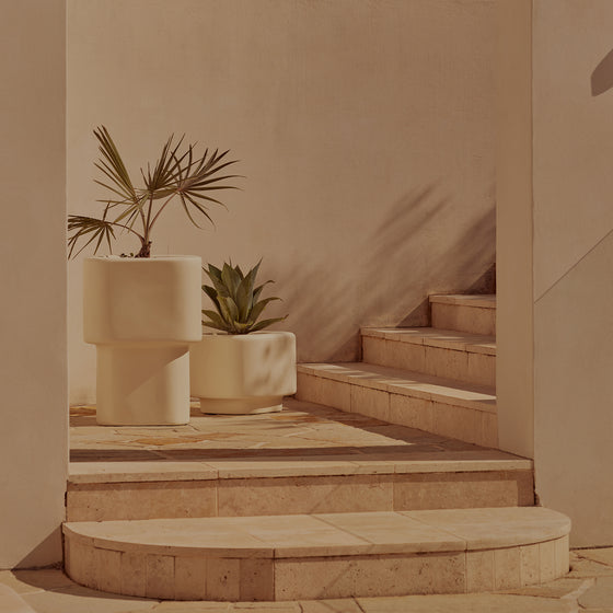 Khouie Planter Large - [ Fibrestone Husk ]