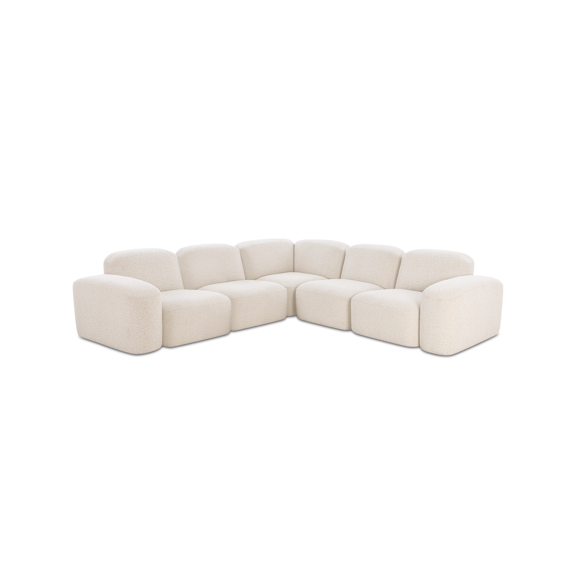 Muse 5 Piece Modular Sofa - [ Bronte Whipped Cream ]