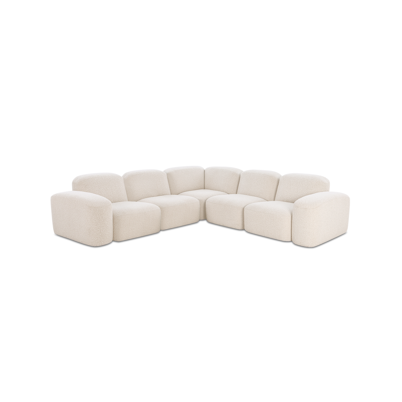 Muse 5 Piece Modular Sofa - [ Bronte Whipped Cream ]