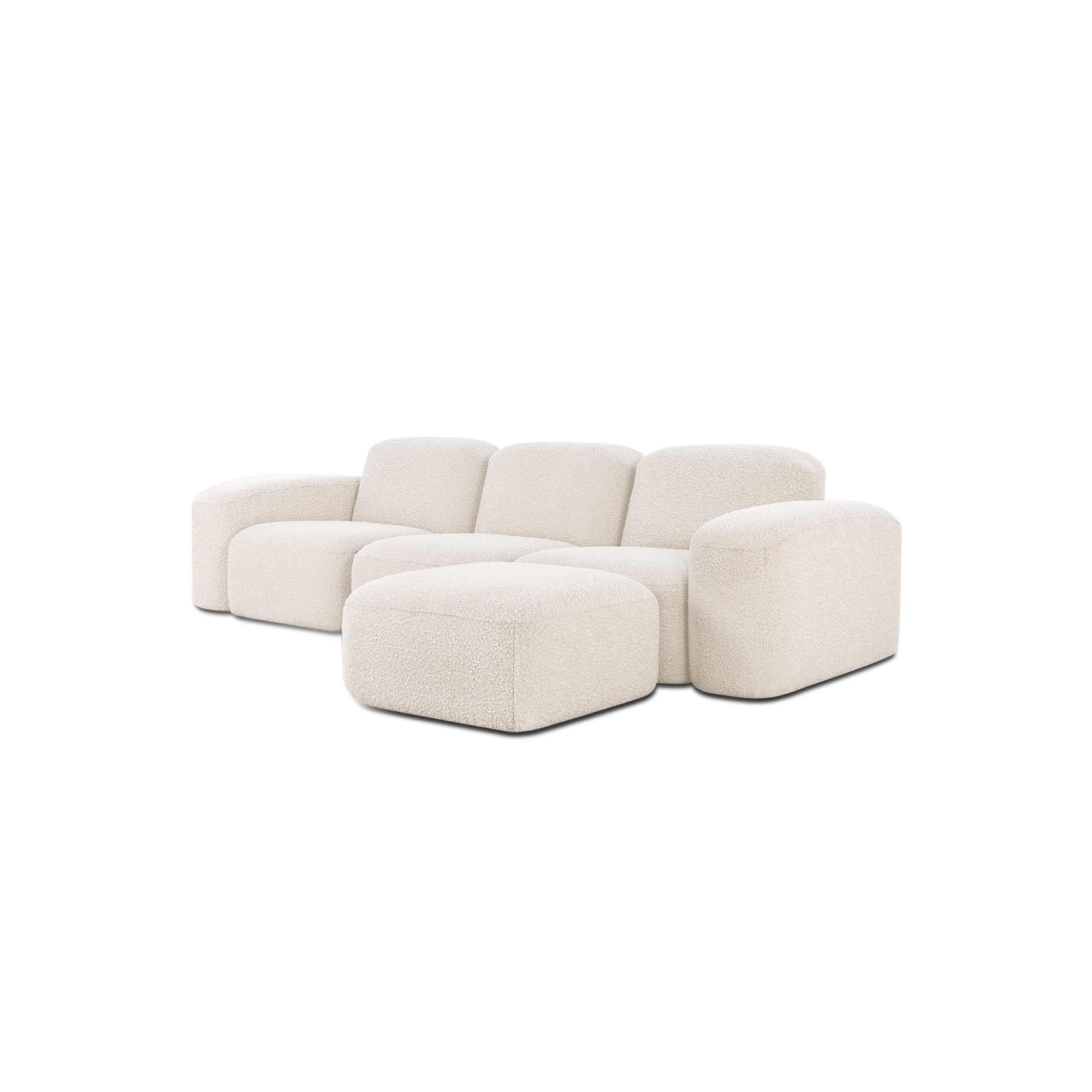 Muse Ottoman - [ Bronte Whipped Cream ]