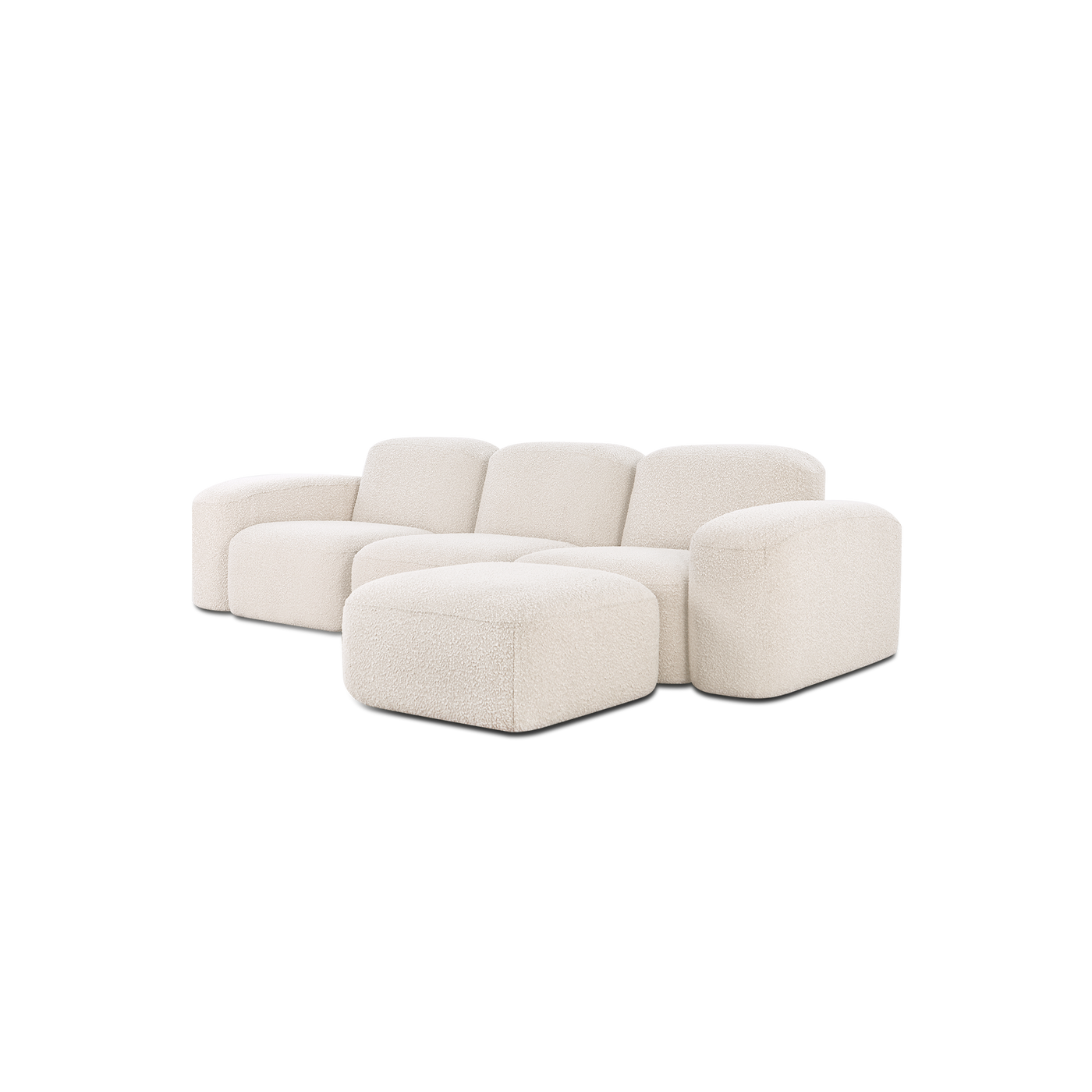 Muse Ottoman - [ Bronte Whipped Cream ]