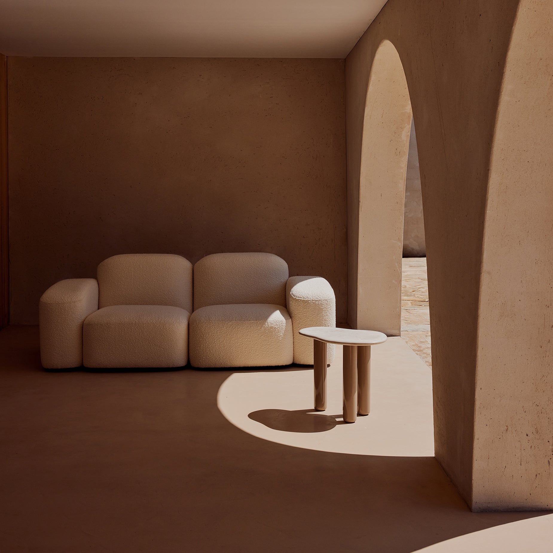 Piscina Side Table - [ Marble Cosmos ]