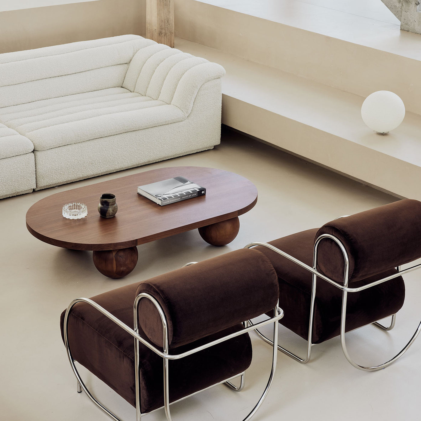 Yoko Capsule Coffee Table - [ Walnut ]