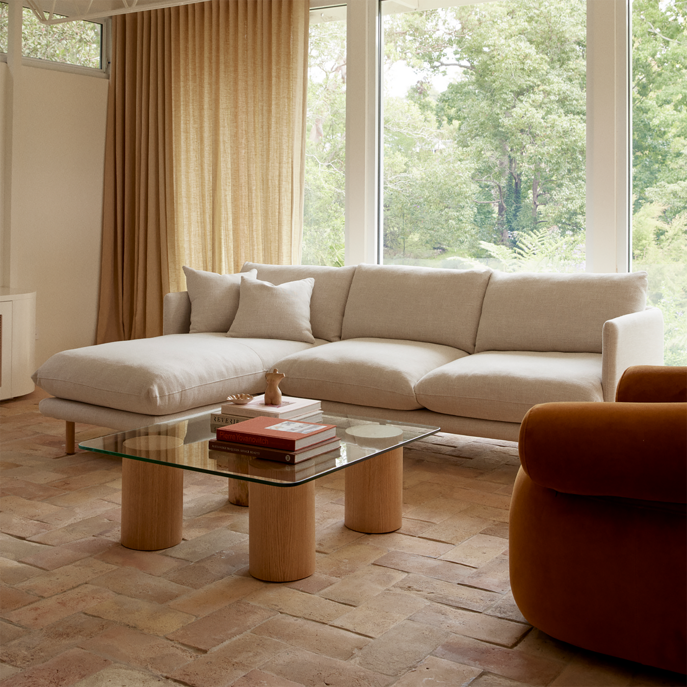 Zephyr Flip Chaise Sofa - [ Byron Oyster ]