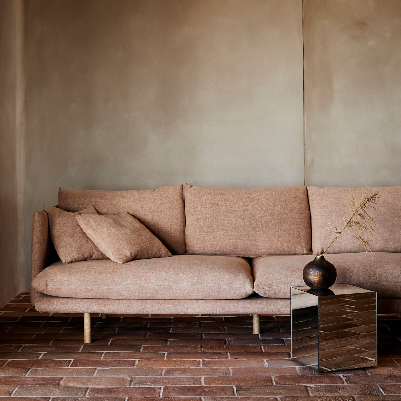 Zephyr 3.5 Seat Sofa - [ Byron Biscuit ]