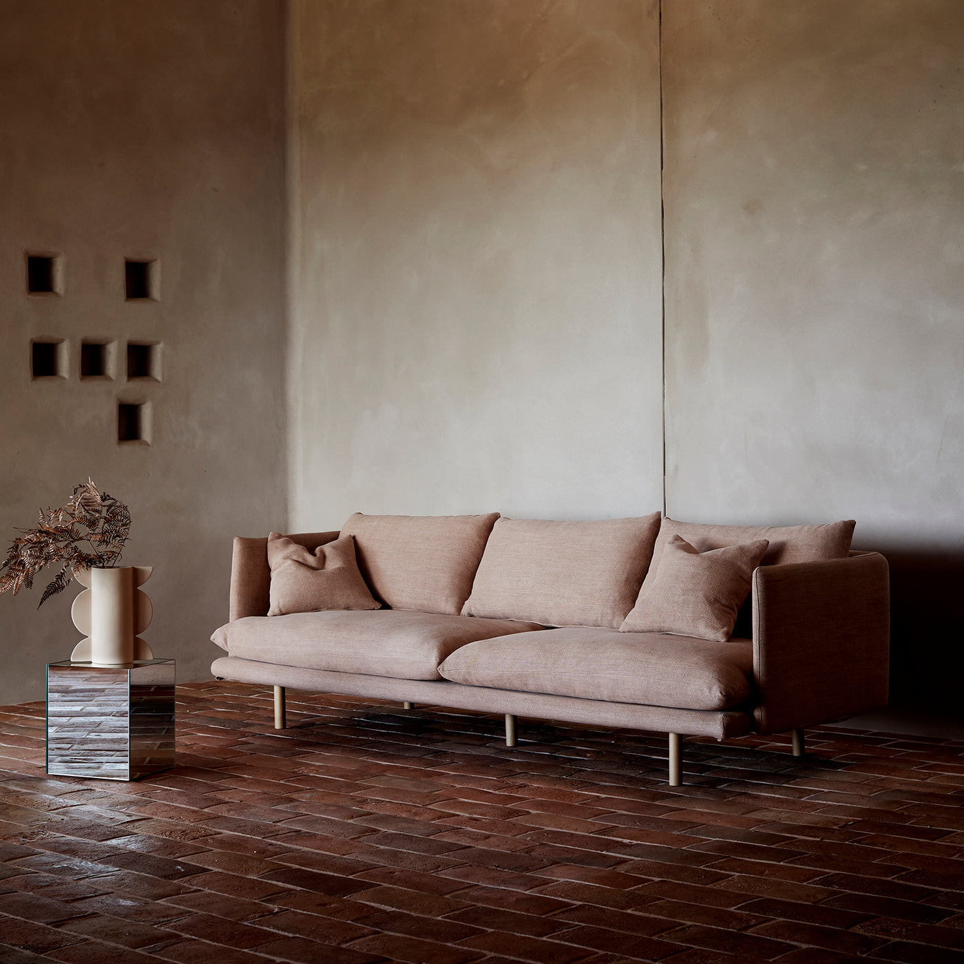 Zephyr 3.5 Seat Sofa - [ Byron Biscuit ]