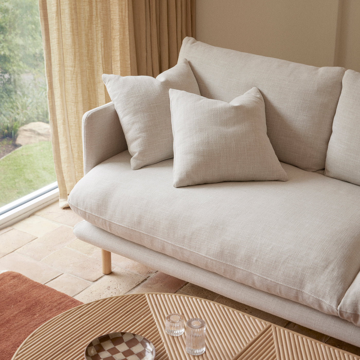 Zephyr 3.5 Seat Sofa - [ Byron Oyster ]